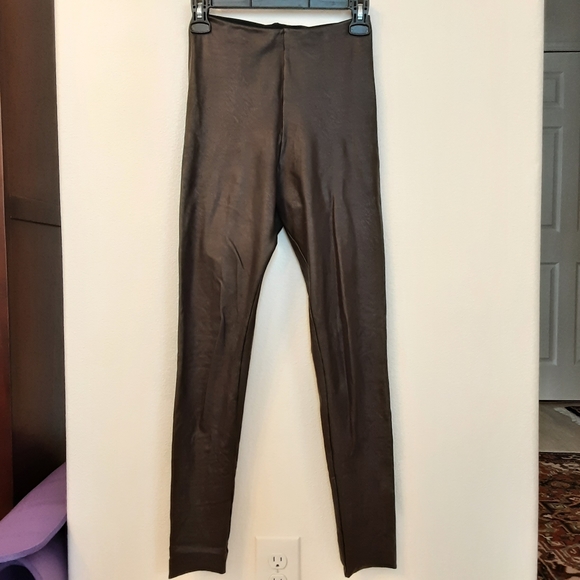 Commando Control Pants - Faux Brown Leather Leggings